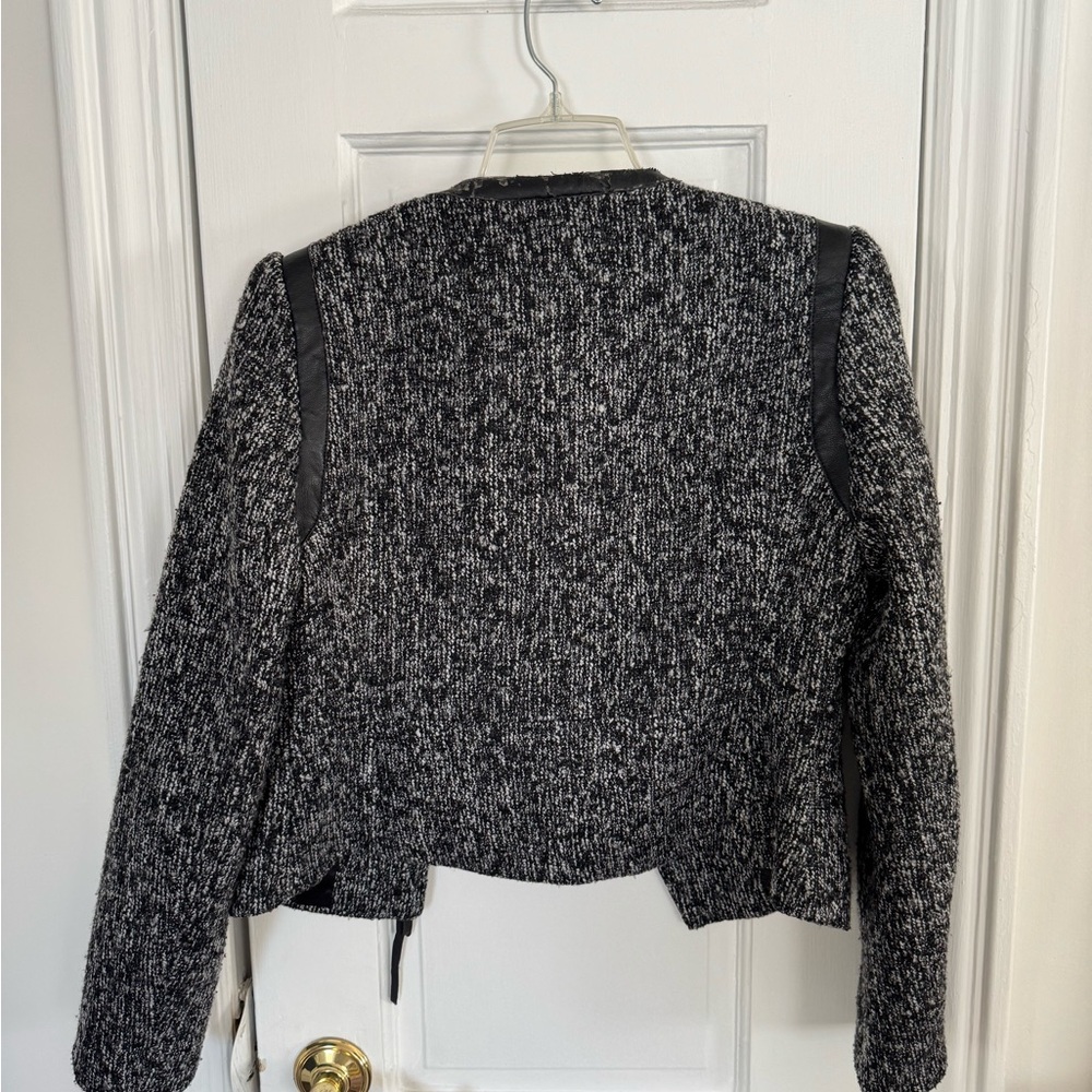 Black and White Tweed Women's Jacket - Picture 3 of 4